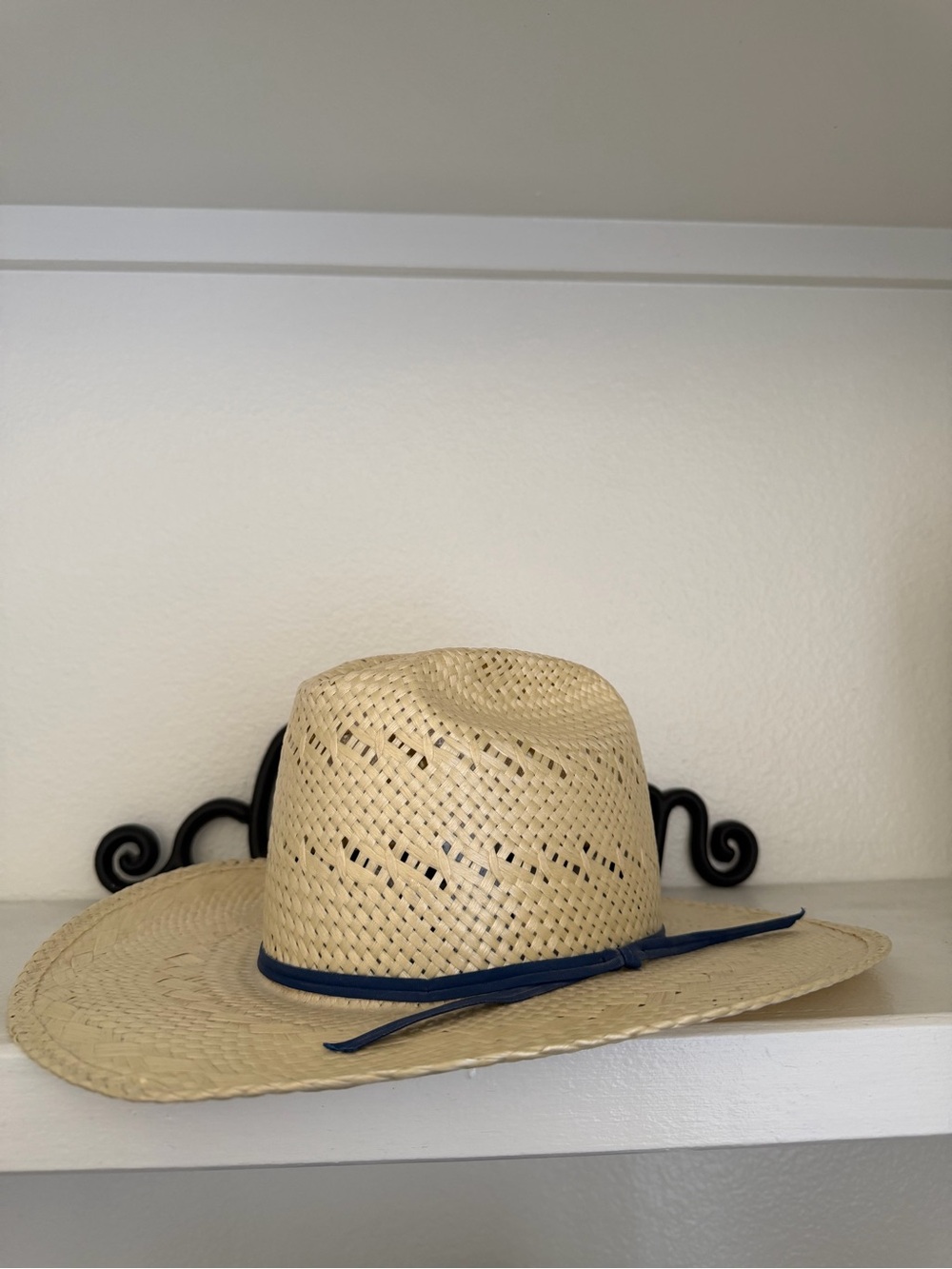 AMERICAN HATS NATURAL POLI ROPE 4-1/2IN. BRIM STRAW COWBOY HAT 6/58